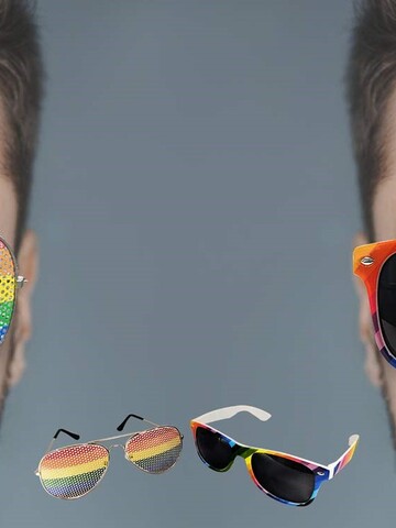 Pride Rainbow Sonnenbrillen mit Metallrahmen