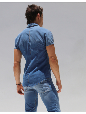 Rufskin Stud Jeans-Hemd distressed