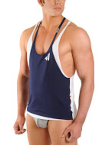 4Hunks Double Muscle Tank navy